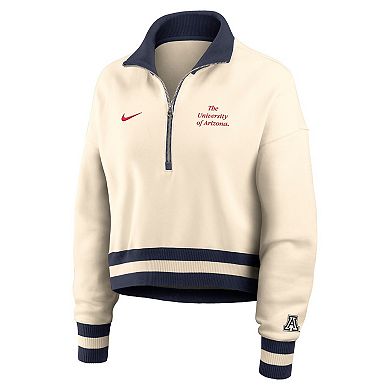 Women's Nike Tan Arizona Wildcats Legacy Half-Zip Sweatshirt