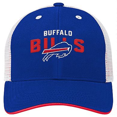 Youth Outerstuff Royal Buffalo Bills Core Lockup Trucker Adjustable Hat