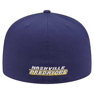 Men's New Era Navy Nashville Predators Deceptor 59FIFTY Fitted Hat