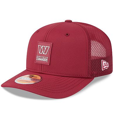 Men's New Era Burgundy Washington Commanders 2025 Sideline 9SEVENTY Trucker Adjustable Hat