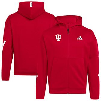 Men's adidas Crimson Indiana Hoosiers Z.N.E. Full-Zip Hoodie