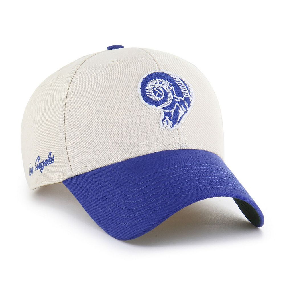 Men's '47 Cream/Royal Los Angeles Rams Fairfield MVP Throwback ...