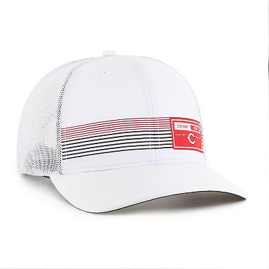Men's '47 White Cincinnati Reds Rangefinder brrr Trucker Adjustable Hat