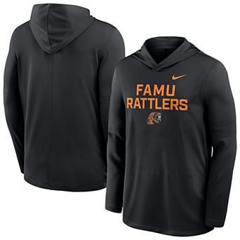 Men's Nike Black Florida A&M Rattlers Sideline Dri-FIT Lightweight Hooded Top