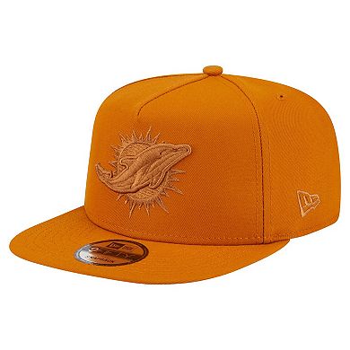 Men's New Era Brown Miami Dolphins Color Pack A-Frame 9FIFTY Snapback Hat