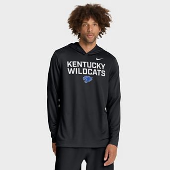 Men's Nike Black Kentucky Wildcats 2025 Sideline Performance Long Sleeve Hoodie T-Shirt