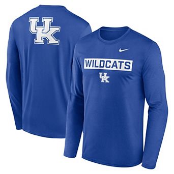 Men's Nike Royal Kentucky Wildcats Primetime Campus 2-Hit Legend Long Sleeve T-Shirt