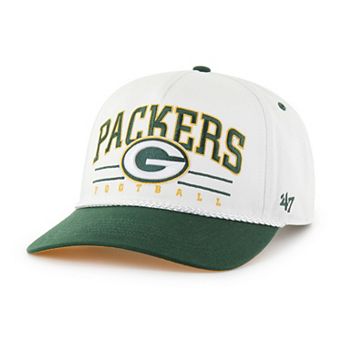 Men's '47 White/Green Green Bay Packers Roscoe Two-Toned Hitch Adjustable Hat