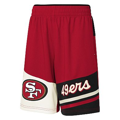 Youth Scarlet San Francisco 49ers Fandemonium Mesh Shorts