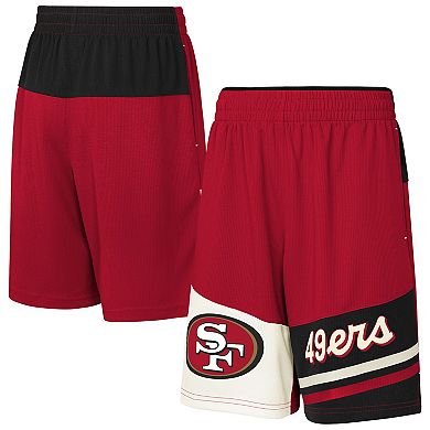 Youth Scarlet San Francisco 49ers Fandemonium Mesh Shorts