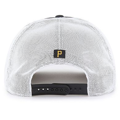 Men's '47 Black Pittsburgh Pirates Brrr Downburst Mesh Hitch Adjustable Hat