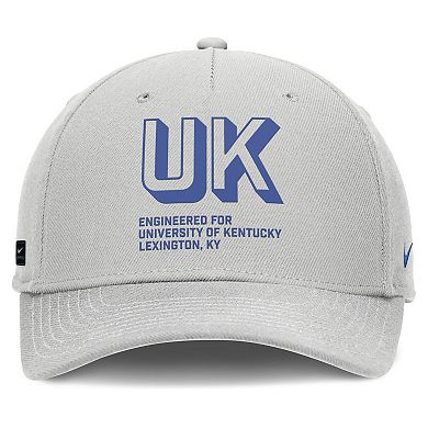 Men's Nike Gray Kentucky Wildcats 2025 Sideline Dust Pinched Rise Adjustable Hat