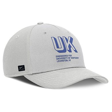 Men's Nike Gray Kentucky Wildcats 2025 Sideline Dust Pinched Rise Adjustable Hat