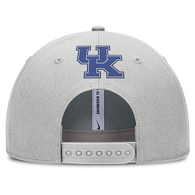 Men's Nike Gray Kentucky Wildcats 2025 Sideline Dust Pinched Rise Adjustable Hat