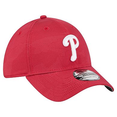 Men's New Era Red Philadelphia Phillies Tonal Camo 39THIRTY Flex Hat