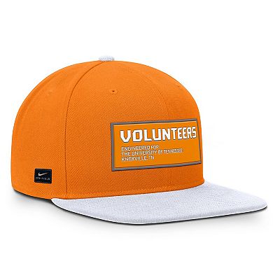 Men's Nike Tennessee Orange/White Tennessee Volunteers 2025 On-Field Patch Pro Dri-FIT Snapback Hat