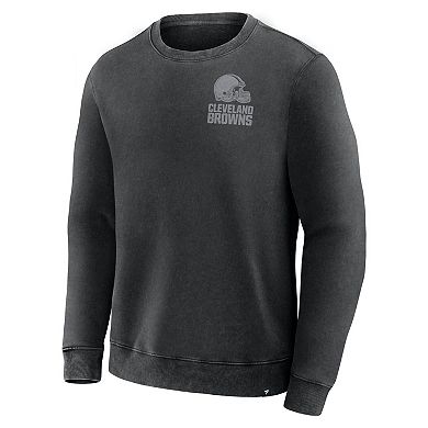 Men's Fanatics Black Cleveland Browns Deep Route Pullover Sweatshirt
