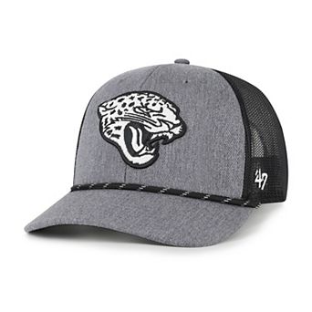 Men's '47 Heather Charcoal Jacksonville Jaguars Carbon Rope Trucker Adjustable Hat
