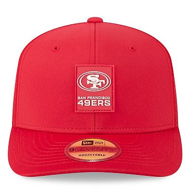 Men's New Era Scarlet San Francisco 49ers 2025 Sideline 9SEVENTY Trucker Adjustable Hat