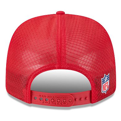 Men's New Era Scarlet San Francisco 49ers 2025 Sideline 9SEVENTY Trucker Adjustable Hat