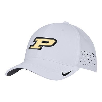 Men's Nike White Purdue Boilermakers 2025 On-Field Performance Flex Hat