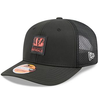 Men's New Era Black Cincinnati Bengals 2025 Sideline 9SEVENTY Trucker Adjustable Hat