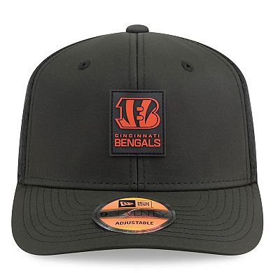 Men's New Era Black Cincinnati Bengals 2025 Sideline 9SEVENTY Trucker Adjustable Hat