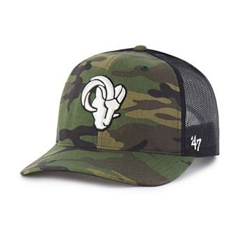 Men's '47 Camo Los Angeles Rams Trucker Adjustable Hat