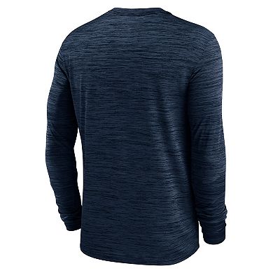 Men's Nike Navy Auburn Tigers 2025 Sideline Velocity Dri-FIT Long Sleeve T-Shirt