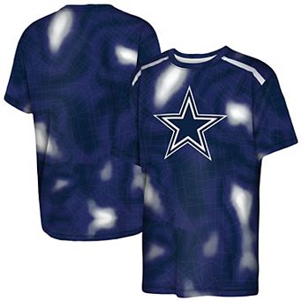 Youth Outerstuff Navy Dallas Cowboys End Zone Dri-Tek T-Shirt
