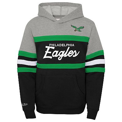Youth Mitchell & Ness Black Philadelphia Eagles Throwback Head Coach Pullover Hoodie
