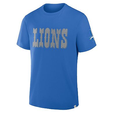 Men's Fanatics Blue Detroit Lions Elevated Classic Legacy T-Shirt