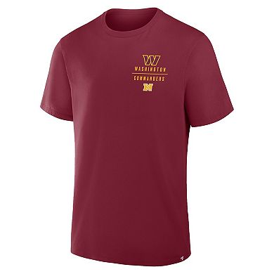 Men's Fanatics Burgundy Washington Commanders Passing Pocket Legacy T-Shirt