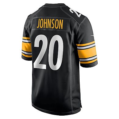 Men's Nike Kaleb Johnson Black Pittsburgh Steelers Team Game Jersey