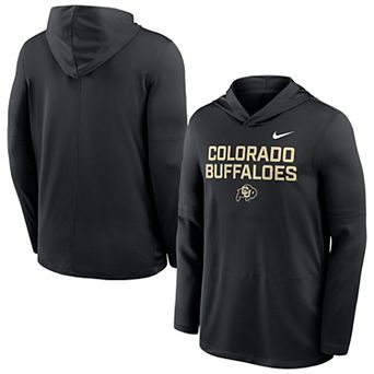 Men's Nike Black Colorado Buffaloes 2025 Sideline Dri-FIT Long Sleeve Hoodie T-Shirt