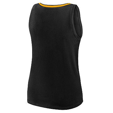 Women's Logo Athletic Black Boston Bruins Stellar Win V-Neck Tank Top