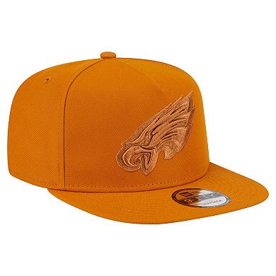 Men's New Era Brown Philadelphia Eagles Color Pack A-Frame 9FIFTY Snapback Hat