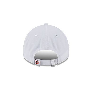 Women's New Era White Baltimore Orioles Team Fan 9TWENTY Adjustable Hat