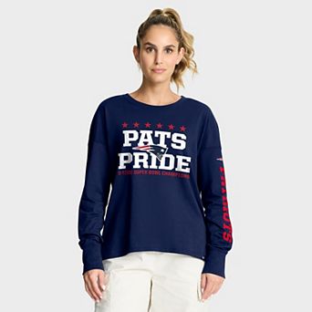 Women's Fanatics Navy New England Patriots Hometown Legacy Long Sleeve T-Shirt