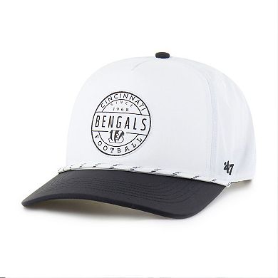 Men's '47 White/Black Cincinnati Bengals Suburbia Hitch Two-Tone Adjustable Hat