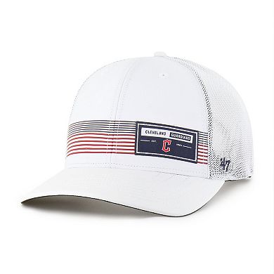 Men's '47 White Cleveland Guardians Rangefinder brrr Trucker Adjustable Hat