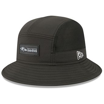 Men's New Era Black Baltimore Ravens 2025 Sideline Bucket Hat