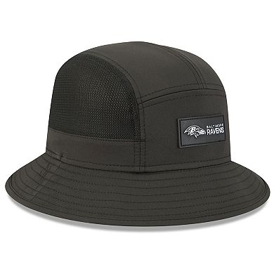 Men's New Era Black Baltimore Ravens 2025 Sideline Bucket Hat