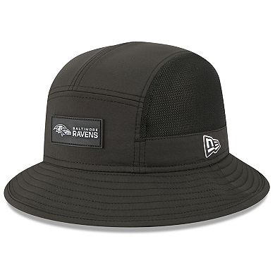 Men's New Era Black Baltimore Ravens 2025 Sideline Bucket Hat