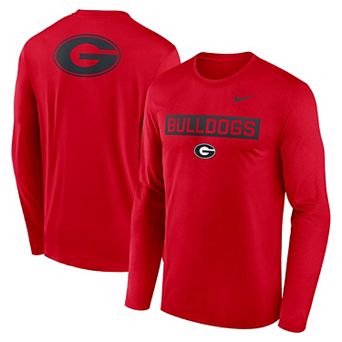 Men's Nike Red Georgia Bulldogs Primetime Campus 2-Hit Legend Long Sleeve T-Shirt