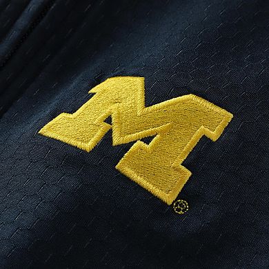 Youth Garb Navy Michigan Wolverines Sterling Long Sleeve Quarter-Zip Performance Top