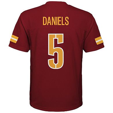 Youth Jayden Daniels Burgundy Washington Commanders Replica Player Jersey