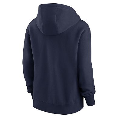 Women's Nike Navy Auburn Tigers Wordmark Club Fleece Pullover Hoodie