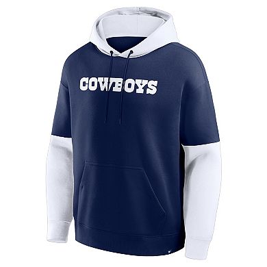 Men's Fanatics Navy Dallas Cowboys Helmet Retro Pullover Hoodie