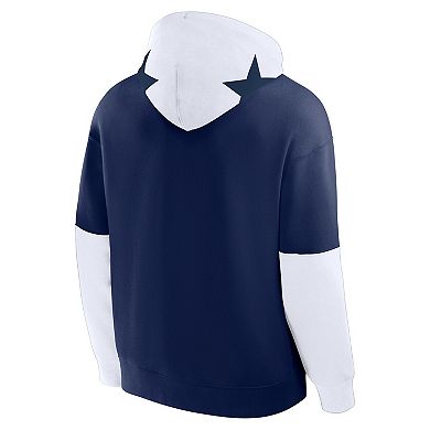 Men's Fanatics Navy Dallas Cowboys Helmet Retro Pullover Hoodie